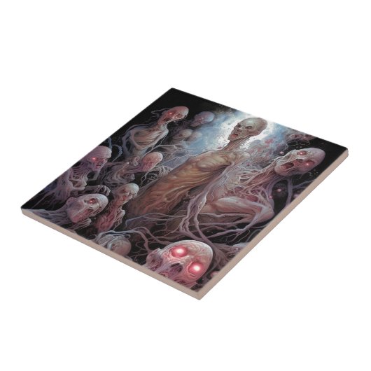 Nest of Untot Zombies Horror Art Fliese (Seite)