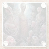 Nest of Untot Zombies Horror Art Glasuntersetzer (Rückseite)