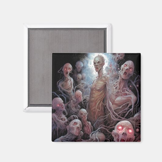 Nest of Untot Zombies Horror Art Magnet (Vorderseite/Rückseite)