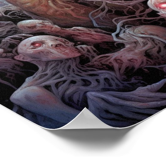 Nest of Untot Zombies Horror Art Poster (Ecke)