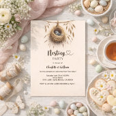 Nest Party Vogel Boho Babydusche Einladung