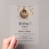 Nest-Party-Vogelnest Boho Babydusche sauber Acryleinladungen (Insitu (Handheld))