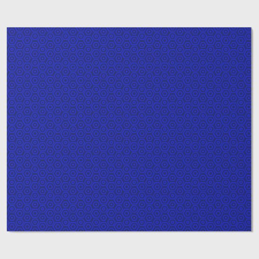 Nested Blue Hexagons Wrapping Paper Geschenkpapier (Flach)