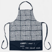 Nested Boxes Tribal Africa Pattern von Marineblau  Schürze (Vorderseite)