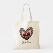 Nested Hearts-Tasche – Einfach Liebe Design Tragetasche (Rückseite)