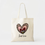 Nested Hearts Tote – Just Love Design Tragetasche (Vorne)