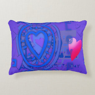 Nested Hearts Valentine's Day Blue Harmony AP Dekokissen
