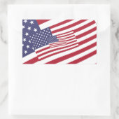 Nested USA Flags US Flagge Rechteckiger Aufkleber (Tasche)