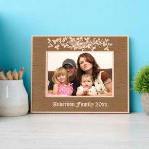 Nestfresser Bird auf blühende Baumschmuck Geätzte Rahmen