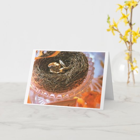 ***NESTIERENDE EIER*** CHRISTMAS KARTE (Gelbe Blume)