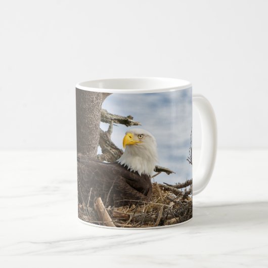 Nesting Bald Eagle Kaffeetasse (VorderseiteRechts)