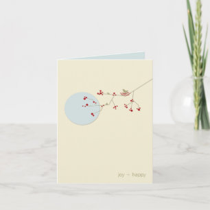 Nesting Bird & Family Baby Thank You Note Card Dankeskarte