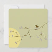 Nesting Bird Family Tree Simple Chic Baby Dusche Einladung (Rückseite)