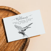 Nesting Bird Modern Script Family Rücksendeadresse Gummistempel