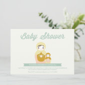 Nesting Doll Baby Shower Einladung (Stehend Vorderseite)
