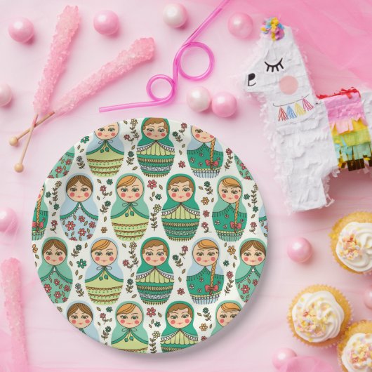 Nesting Doll Paper Plate Pappteller (Party)