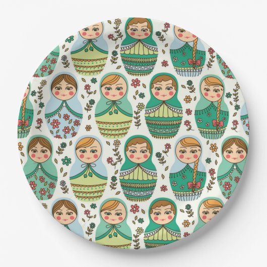 Nesting Doll Paper Plate Pappteller (Vorderseite)
