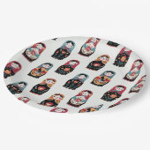 Nesting Doll Paper Plate Pappteller (Schrägansicht)