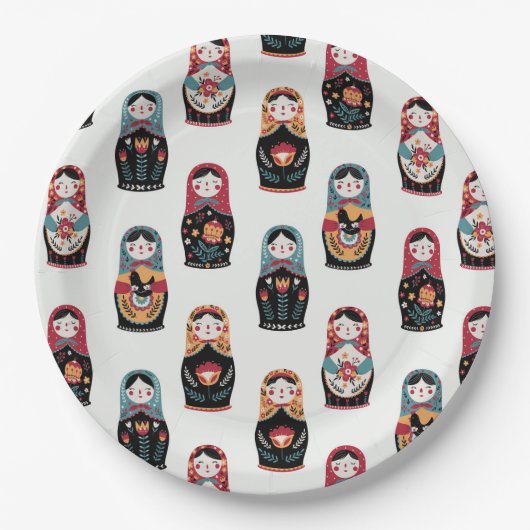 Nesting Doll Paper Plate Pappteller (Vorderseite)