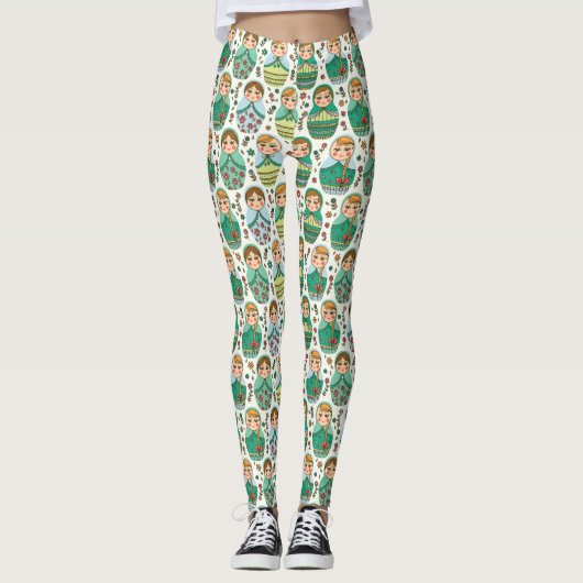 Nesting Doll Pattern Leggings (Vorderseite)