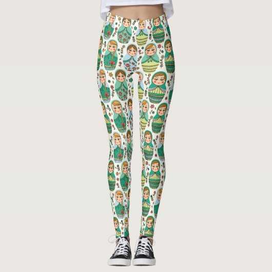 Nesting Doll Pattern Leggings (Vorderseite)