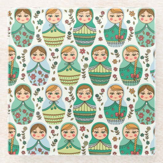 Nesting Dollars Glass Untersetzer (Vorderseite)