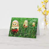 Nesting Dollars Ukrainische Volkskunst Karte (Gelbe Blume)