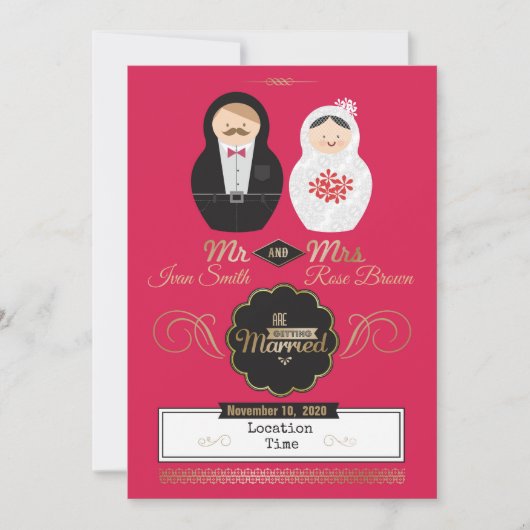 Nesting Dolls Einladung (Vorderseite)