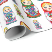 Nesting Dolls Geschenkpapier (Rolleneckpunkt)