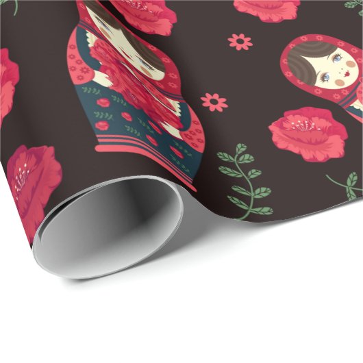 Nesting Dolls Geschenkpapier (Rolleneckpunkt)