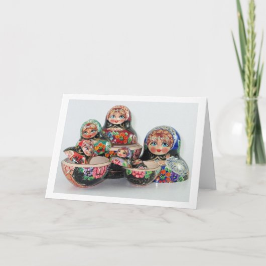 Nesting Dolls Greeting Card Karte (Vorderseite)