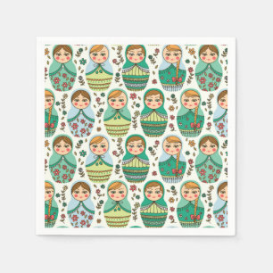 Nesting Dolls Napkins Serviette