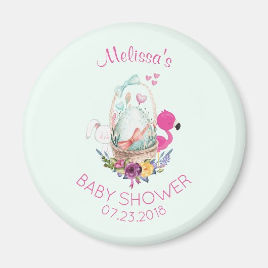 Nesting Egg w/Flamingo & Bunny Baby Show Magnet (Vorne)