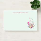 Nesting Egg w/Flamingo & Bunny Baby Show Post-it Klebezettel (Büro)