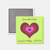 Nesting Hearts Save the Date Magnet (Vorderseite/Rückseite)