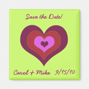 Nesting Hearts Save the Date Magnet