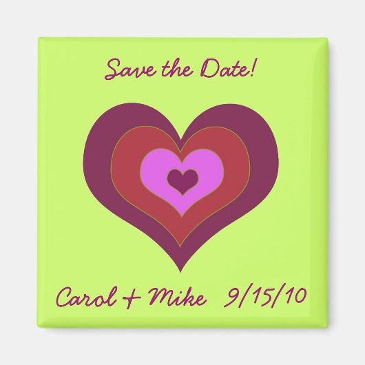 Nesting Hearts Save the Date Magnet (Vorne)