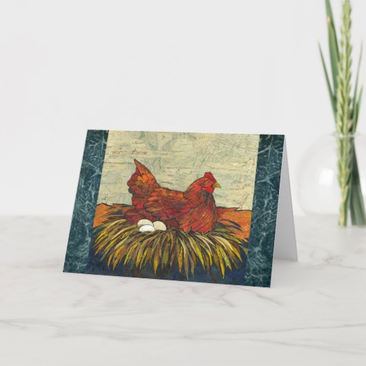 Nesting Hen Karte (Vorderseite)