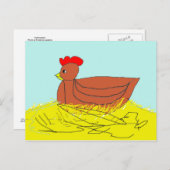 Nesting Hen Postkarte (Vorne/Hinten)