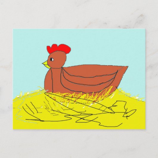 Nesting Hen Postkarte (Vorderseite)