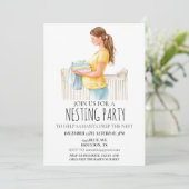 Nesting Party Baby Shower Party Prep the Nest Einladung (Stehend Vorderseite)