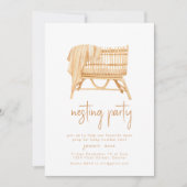 Nesting Party Boho Theme Crib Baby Showeinladung Einladung (Vorderseite)