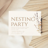 Nesting Party Sip and See Baby Shower Einladung Postkarte