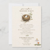 Nesting Party Woodland Mushroom Neutral Baby Einladung (Vorderseite)