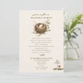 Nesting Party Woodland Mushroom Neutral Baby Einladung (Stehend Vorderseite)