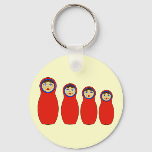 Nesting Peg Dolls Schlüsselanhänger