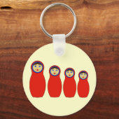 Nesting Peg Dolls Schlüsselanhänger (Vorderseite)