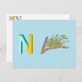 Nestkarte Postkarte (Vorne/Hinten)