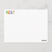 Nestkarte Postkarte (Rückseite)