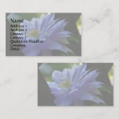 Nestled Lila Clematis Floral Business Card Visitenkarte (Vorne/Hinten)